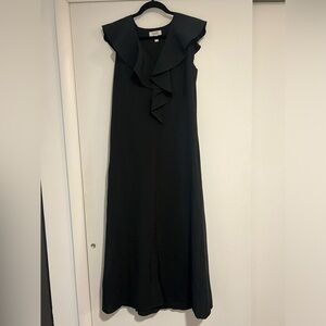 COS ruffle v-neck dress